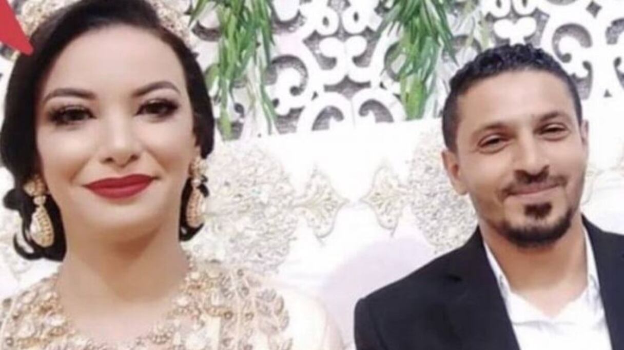 Loubna Abidar lors de la célébration de son mariage