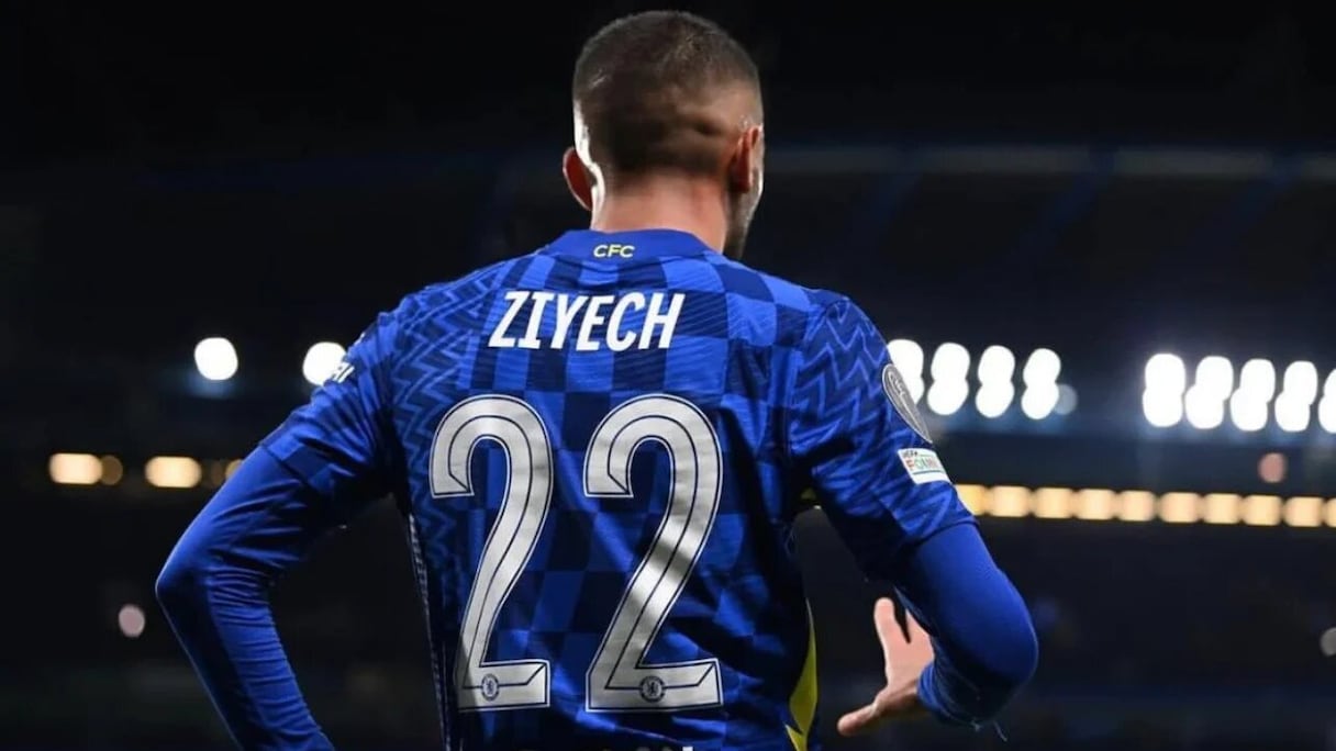 Hakim Ziyech avec Chelsea.
