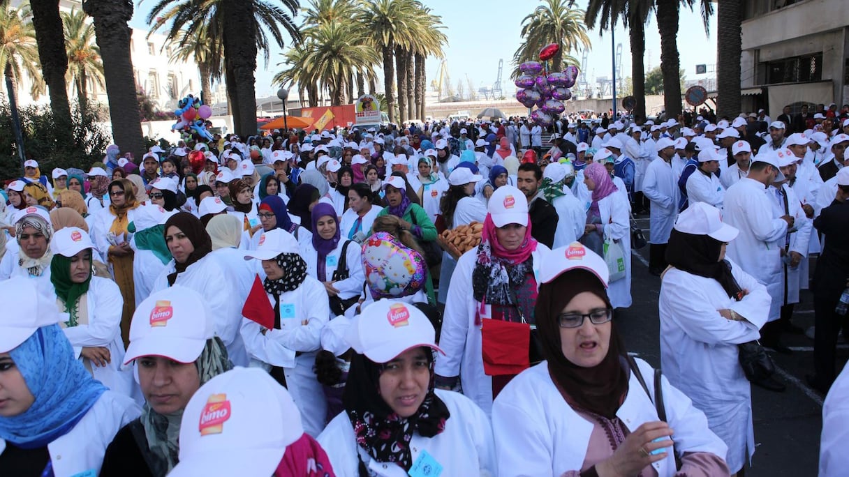 Forte mobilisation à Casablanca de la classe ouvrière féminine.
