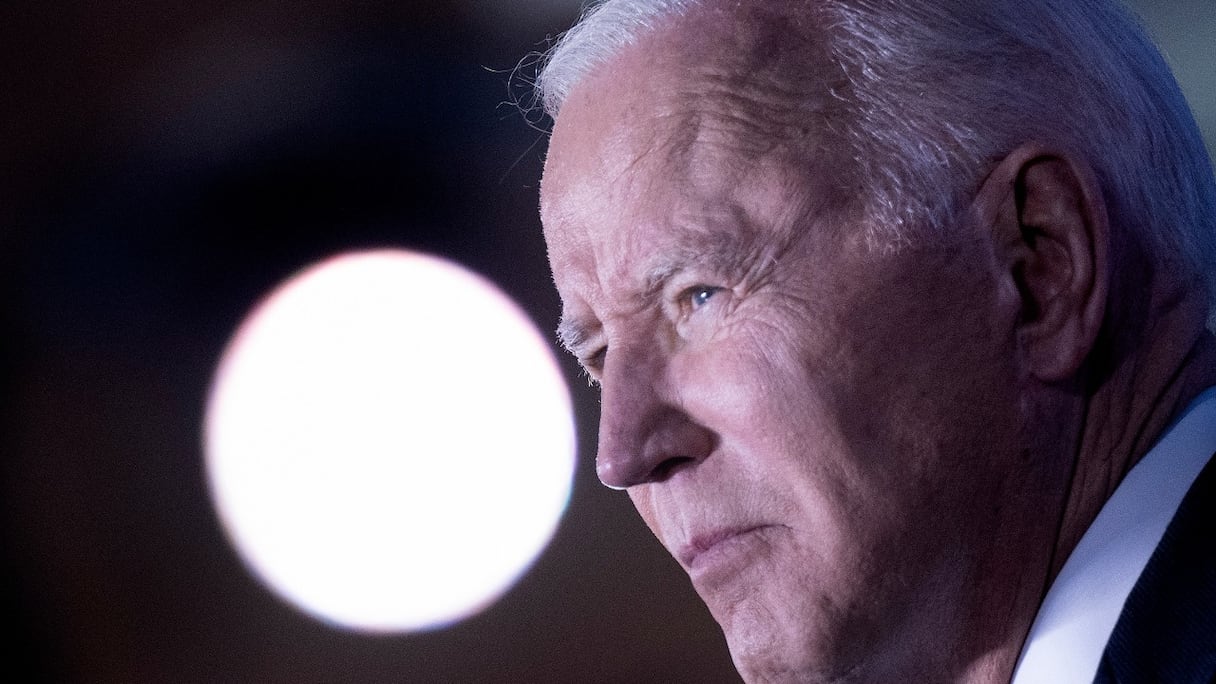 Le président américain Joe Biden au cours d'un discours devant le château royal, sur la guerre russe en Ukraine, le 26 mars 2022 à Varsovie, en Pologne.
