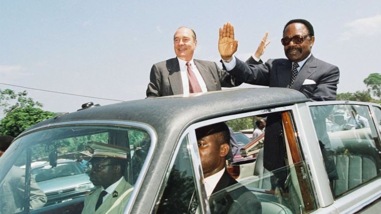 Omar Bongo et Jacques Chirac.
