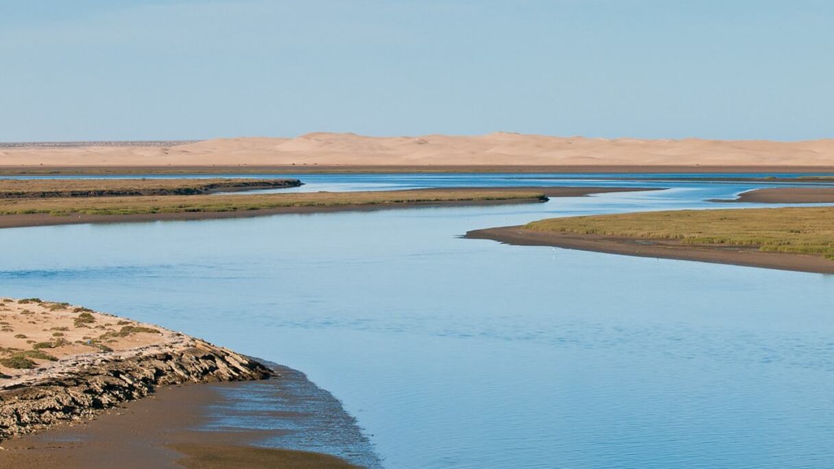 Lagune de Naïla, entre Tan Tan et Tarfaya. Reconnu site Ramsar dès 1980, et situé dans le parc national de Khenifiss, ce lieu naturel et biologique a un immense potentiel écotouristique, rehaussé par des vestiges archéologiques préhistoriques et historiques. 
