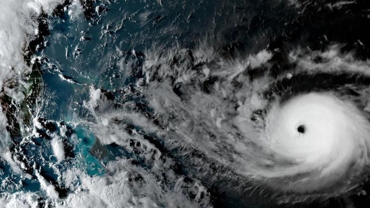 L'ouragan Dorian en Amérique du nord.
