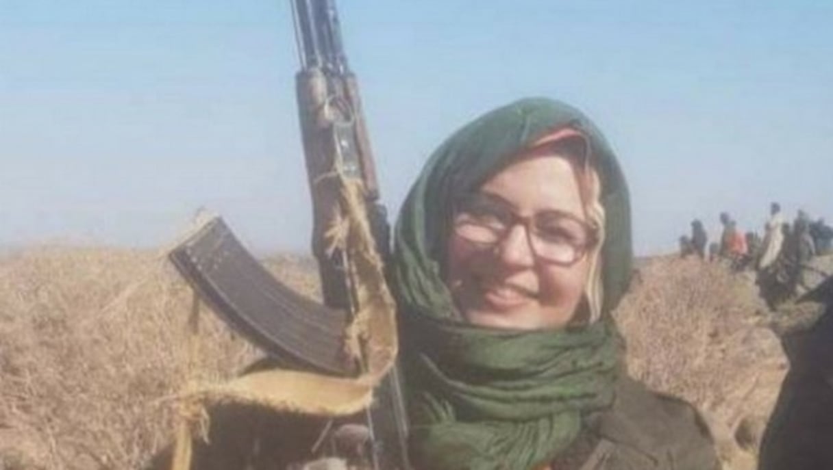 La militante des droits de l'homme, Sultana Khaya, lors d'un précédent séjour à Tindouf.
