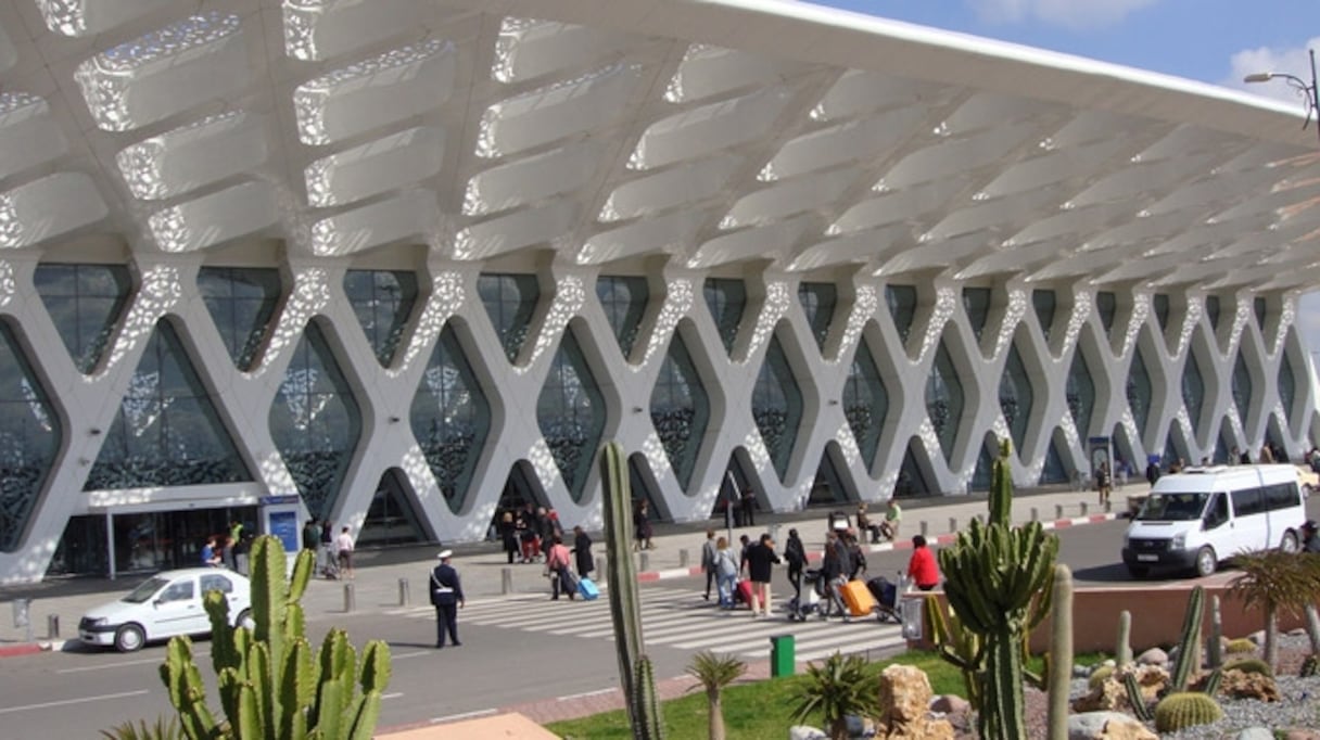 L'aéroport de Marrakech.
