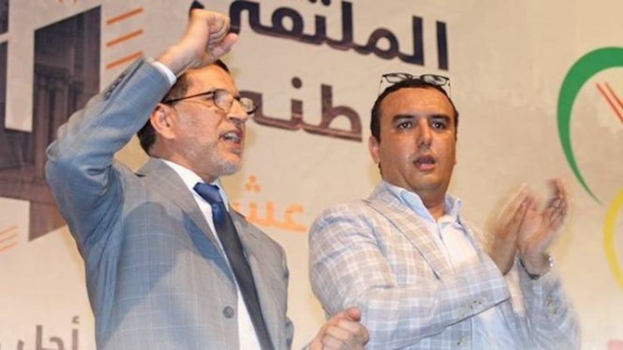 Saâd Eddine El Othmani, chef du gouvernement, et Mohamed Amekraz, ministre de l’Emploi et de l’insertion professionnelle.
