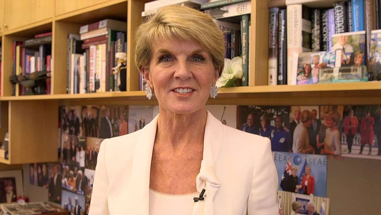 Julie Bishop, chef de la diplomatie australienne.
