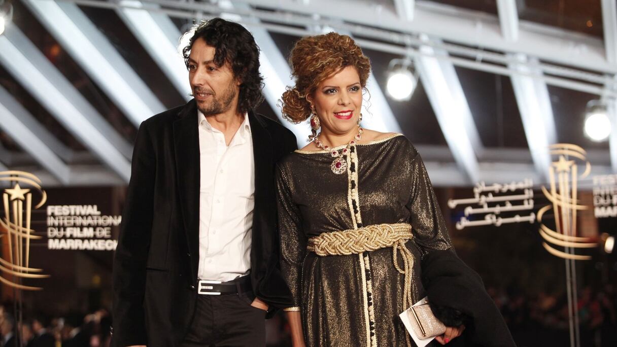 La cérémonie de clôture a réuni énormément de monde. Parmi les artistes présents sur le tapis rouge, Said Bey, ici avec Bouchra ljrouk.
