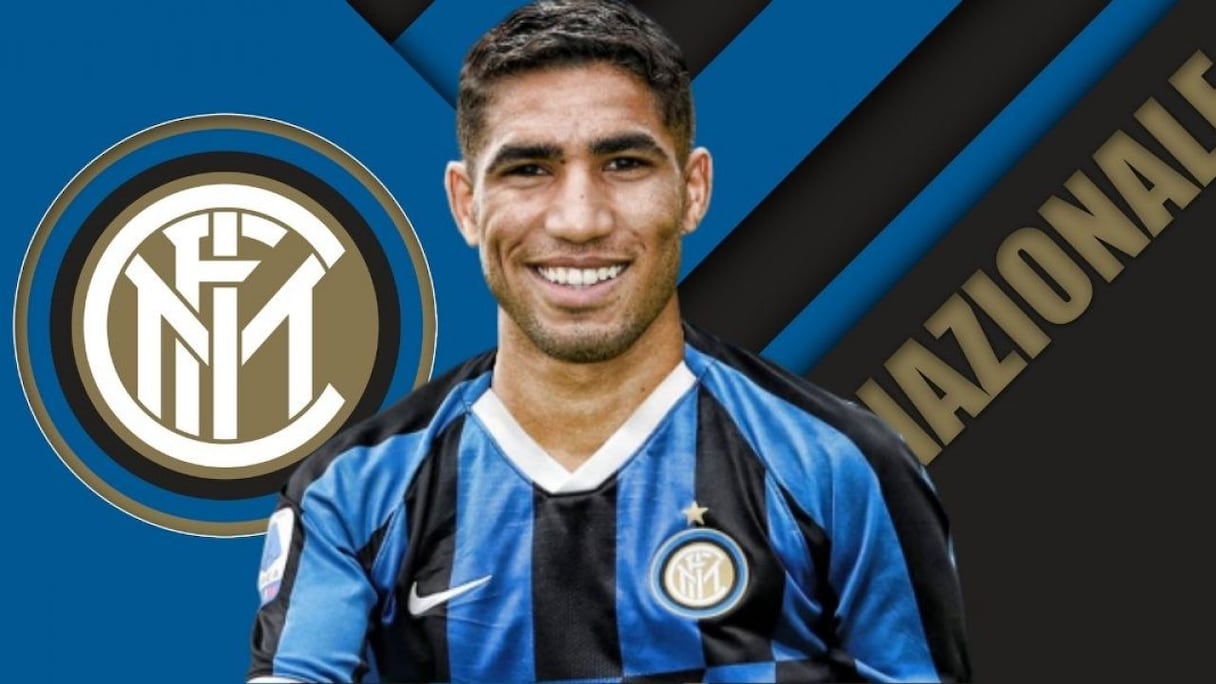 Achraf Hakimi sous les couleurs de l'Inter Milan.
