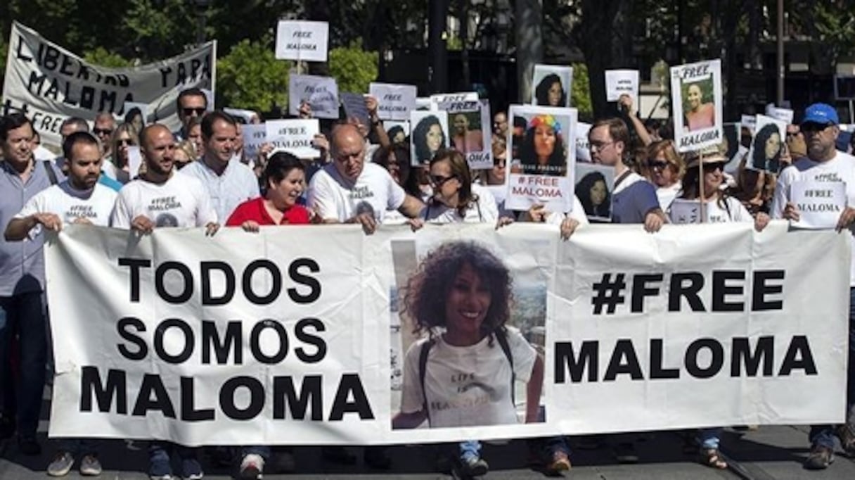 Manifestation pour la libération de la jeune Maloma Morales
