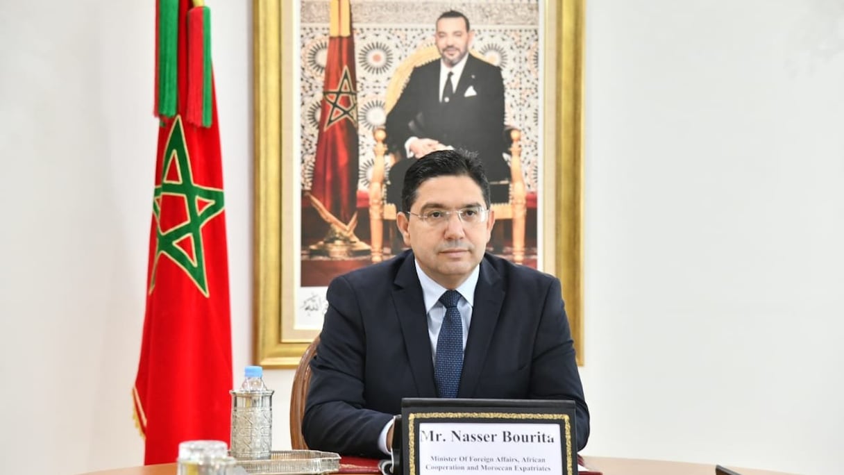 Nasser Bourita participe par visio-conférence, vendredi 17 septembre 2021, à une conférence ministérielle organisée par le Département d’Etat américain pour commémorer le premier anniversaire des Accords d'Abraham.
