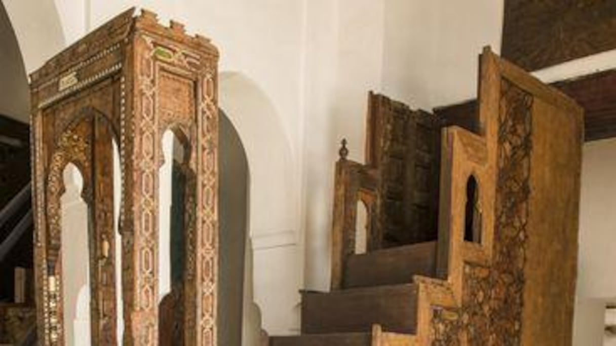 Minbar de la Madrassa El Bouanania, à Fès.