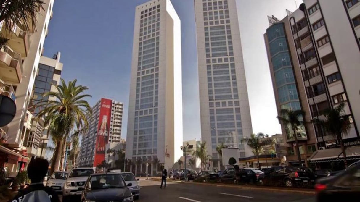 Quartier du Maârif, vers l'avenue Al Massira, Casablanca. 
