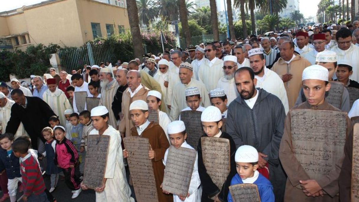 Des enfants ont participé en grand nombre à ces prières organisées chaque fois que les pluies tardent à venir.
