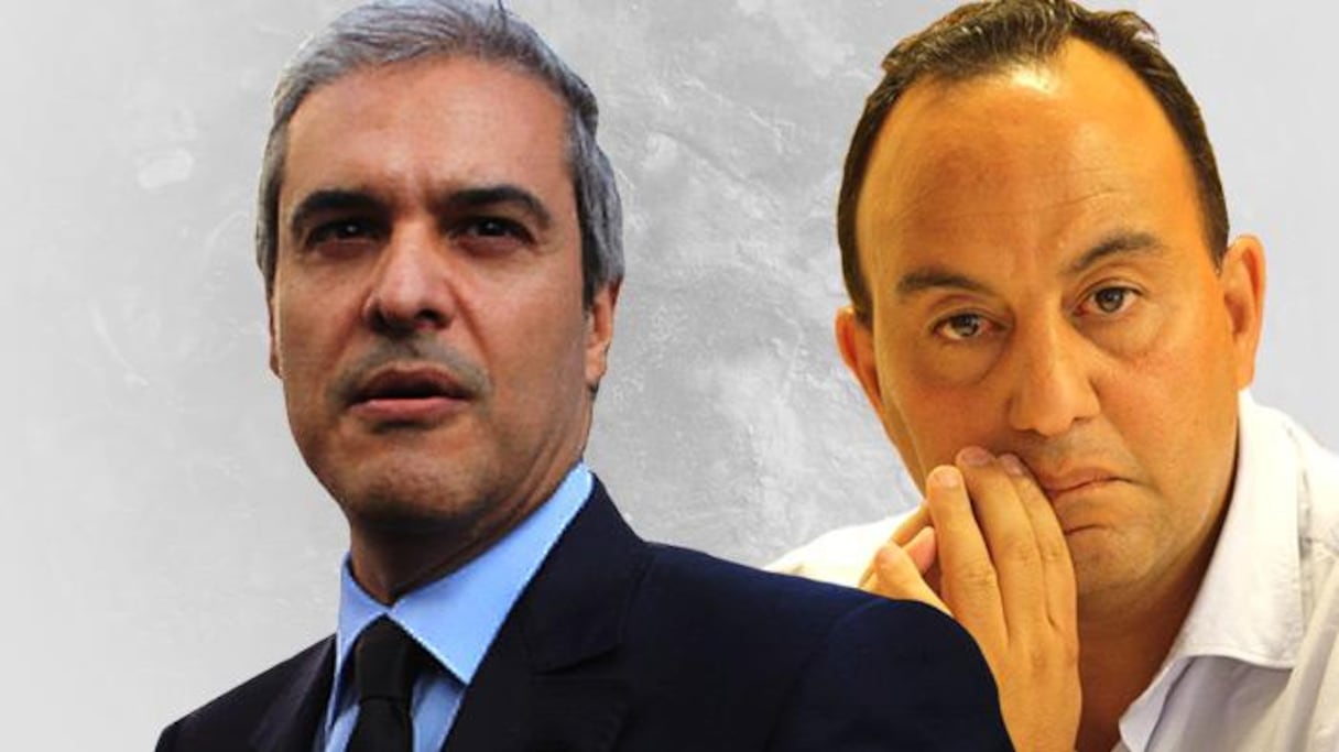 Photomontage du prince Moulay Hicham et le journaliste Houssein Majdoubi.
