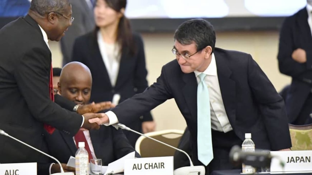 Le ministre des Affaires étrangères japonais, Taro Kono, dimanche 7 octobre 2018 lors de la rencontre ministérielle du Japon et des pays africains à Tokyo.
