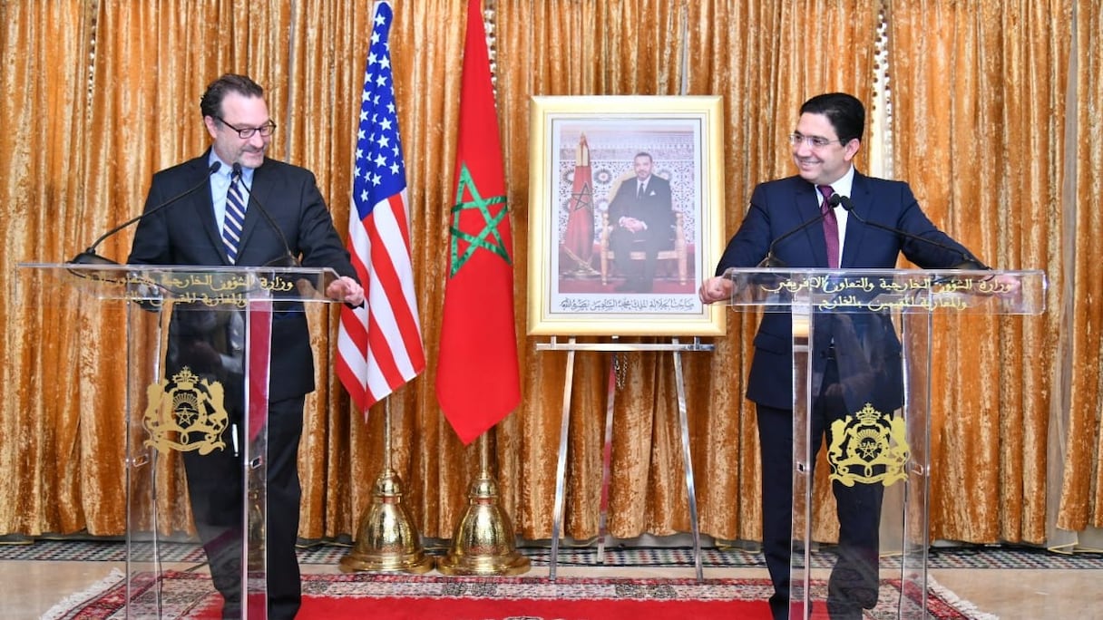 David Schenker et Nasser Bourita à Dakhla.
