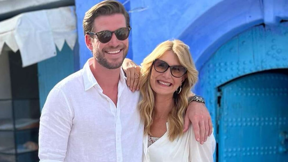 Laura Dern et Liam Hemsworth à Chefchaouen.
