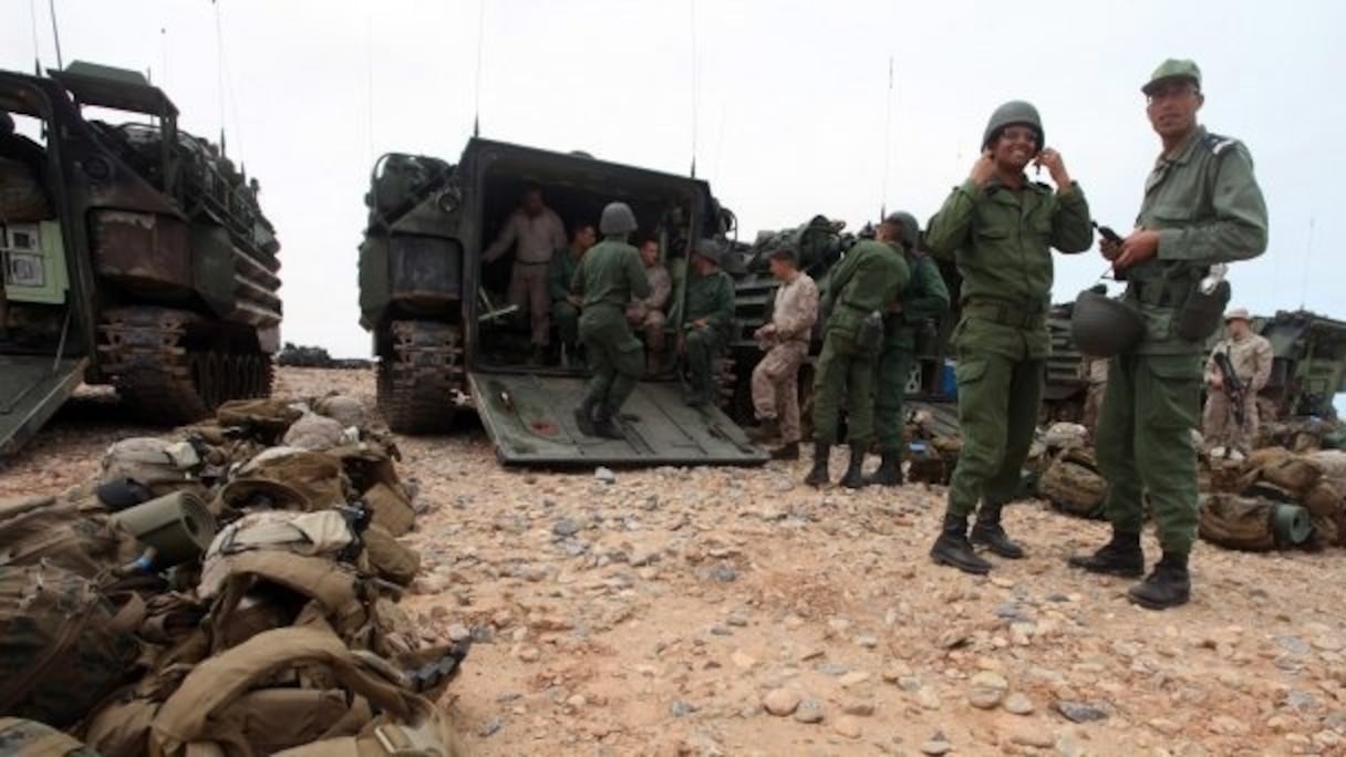 Soldats des Forces Armées Royales dans la zone Sud du royaume.
