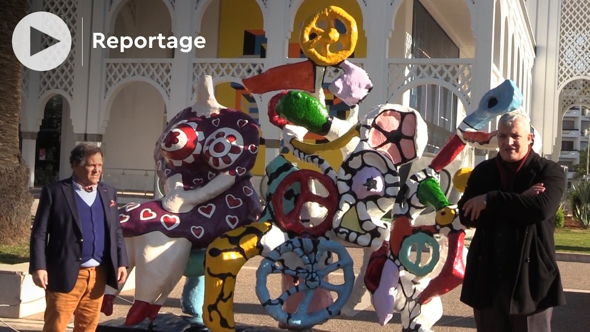 La sculpture «La machine à rêver» de l’artiste franco-américain Niki de Saint Phalle, sur l’esplanade du musée Mohammed VI d’art moderne et contemporain de Rabat.
