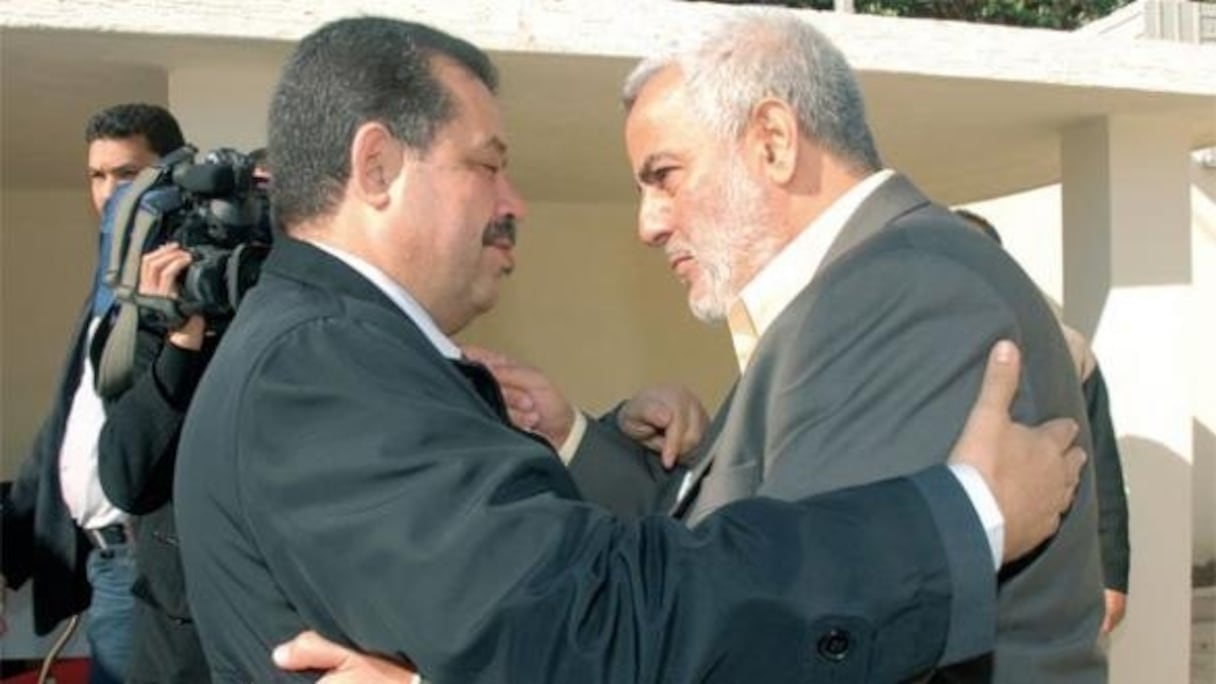 Abdelilah Benkirane et Hamid Chabat, SG respectivement du PJD et du PI.
