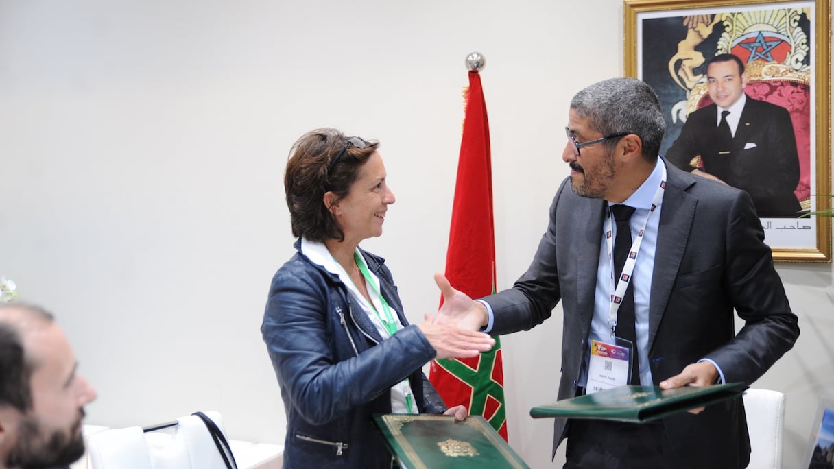 Nathalie Stubler, PDG de Transavia France et Adel El Fakir, DG de l’Office national marocain du tourisme (ONMT).
