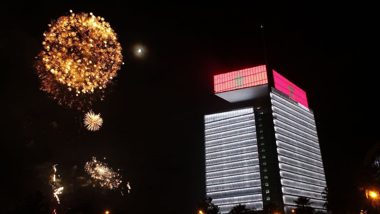 Feu d'artifice pour célébrer l'événement
