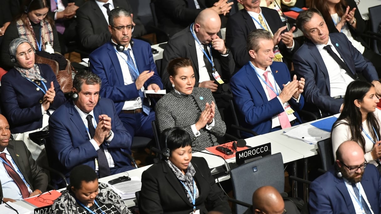 La Princesse Lalla Hasnaa à Bonn lors de l'ouverture de la Session de haut niveau de la Journée Education de la COP 23.
