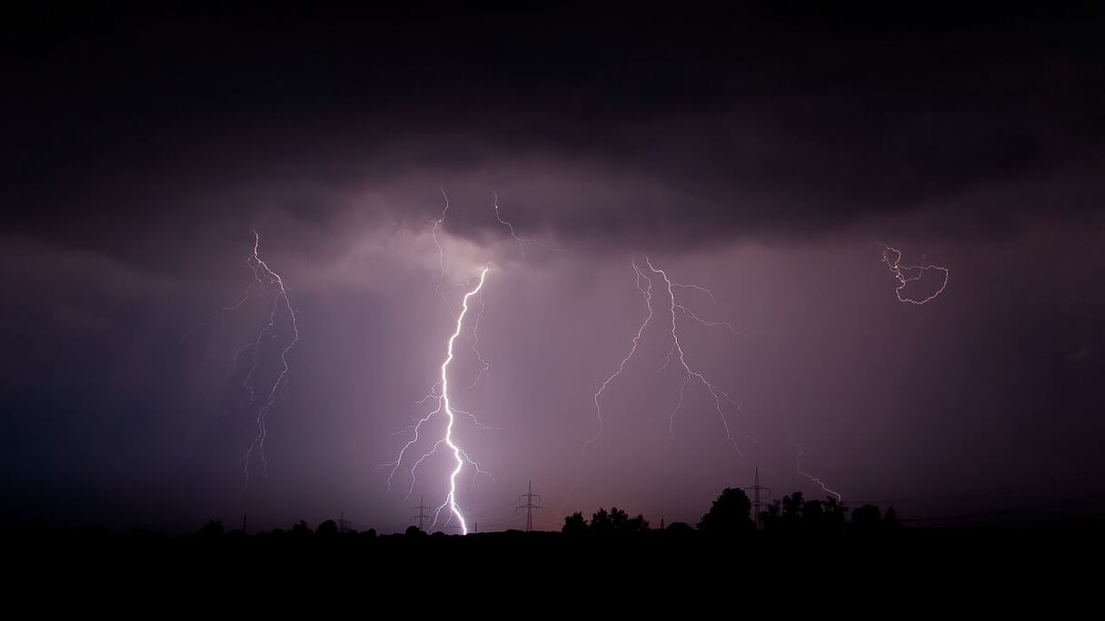 Orage à Pritzerbe (Allemagne). 

