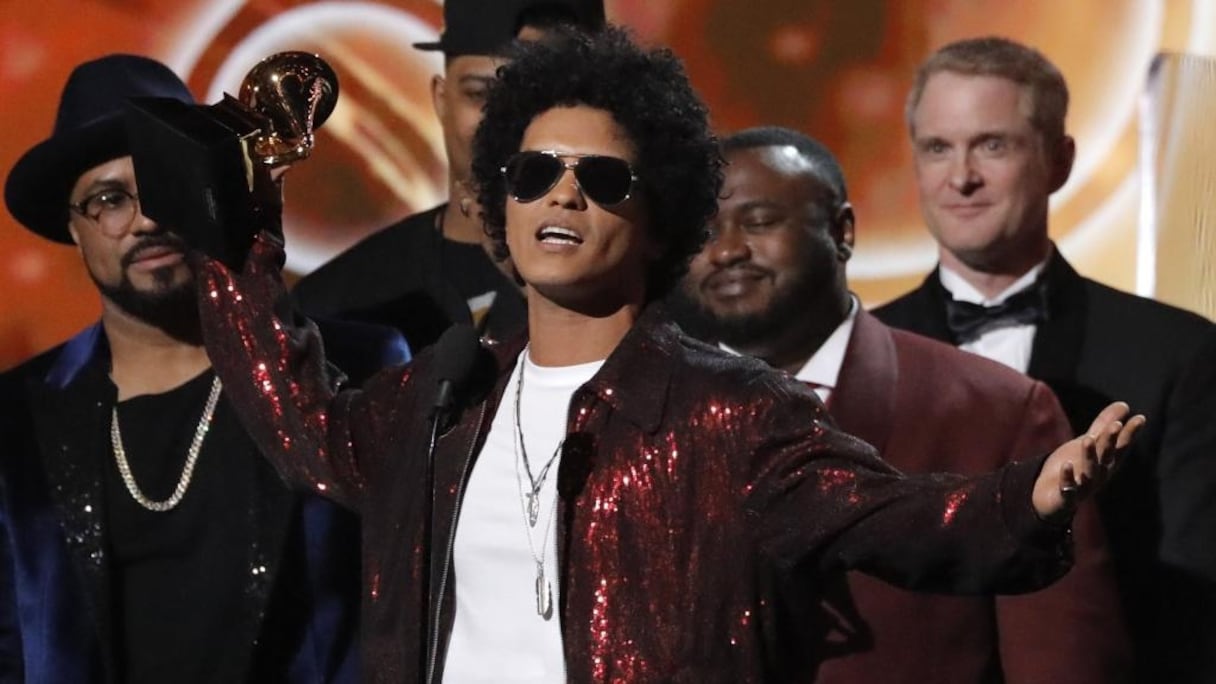 Meilleur album et meilleure chanson de l'année, Bruno Mars a été multicouronné aux 60e Grammy Awards, les Oscars de la musique américaine, qui se sont tenus à New York dimanche 28 janvier 2018.
