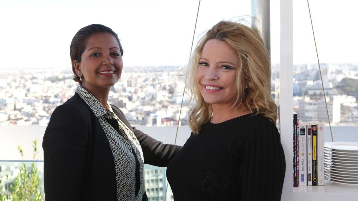 L'auteure avec Nisrine Drarza, chargée de communication du Sofitel Casablanca Tour Blanche et
