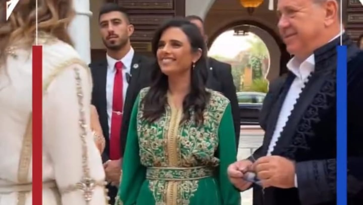 Ayelet Shaked, ministre de l'Intérieur israélienne, en caftan marocain, lors de sa visite au Maroc, à Marrakech, entre le 20 et le 23 juin 2022.
