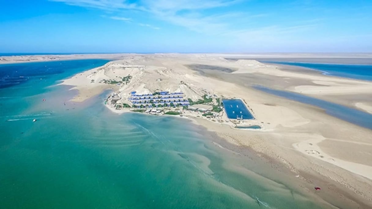 Baie de Dakhla, dans la dernière ville au sud du Maroc.