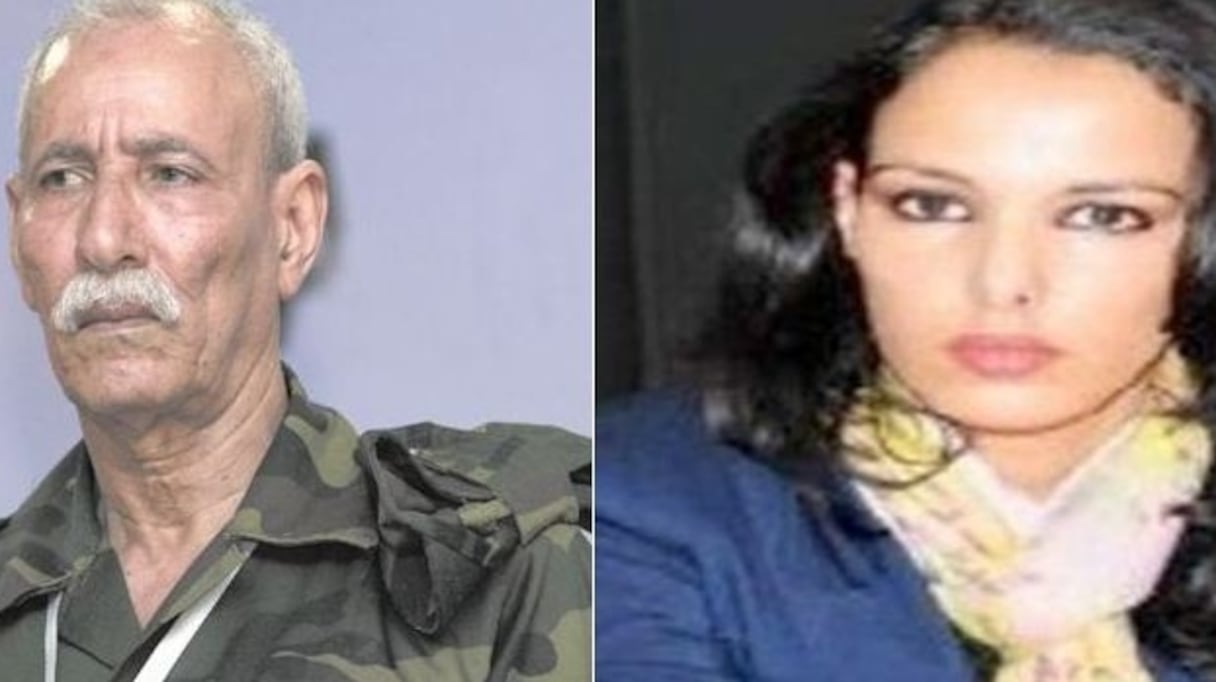 Le bourreau Brahim Ghali (chef du polisario) face à sa victime, Khadijatou Mahmoud. 
