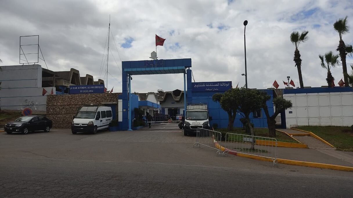 La Régie autonome des frigorifiques de Casablanca (RAFC), où sont stockés les vaccins anti-covid-19 acquis par le Maroc.
