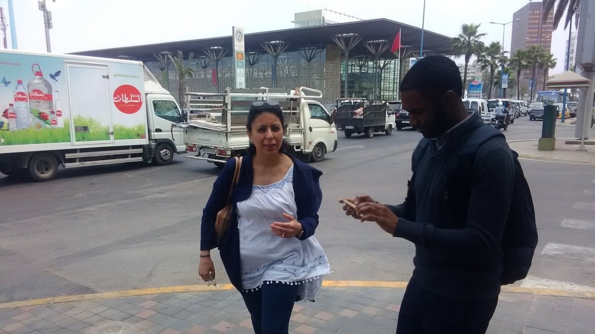 Leïla Aïchi en campagne à Casablanca
