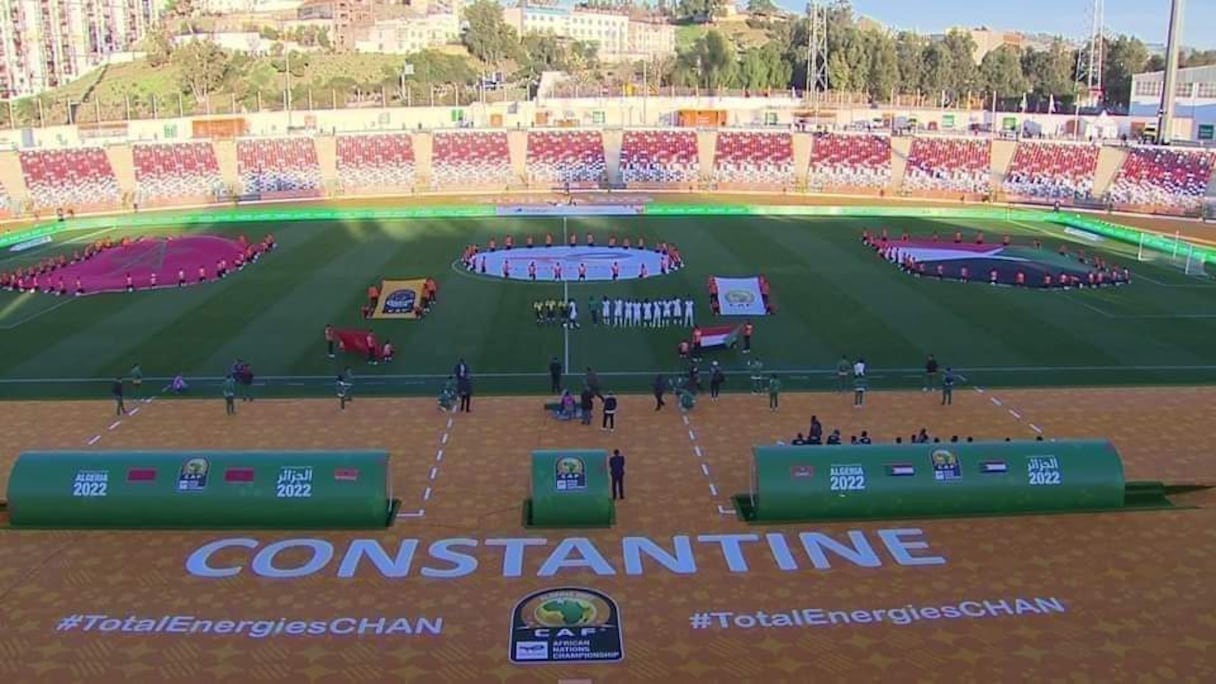 Les joueurs de la sélection soudanaise au stade de Constantine (Algérie), le dimanche 15 janvier 2023.
