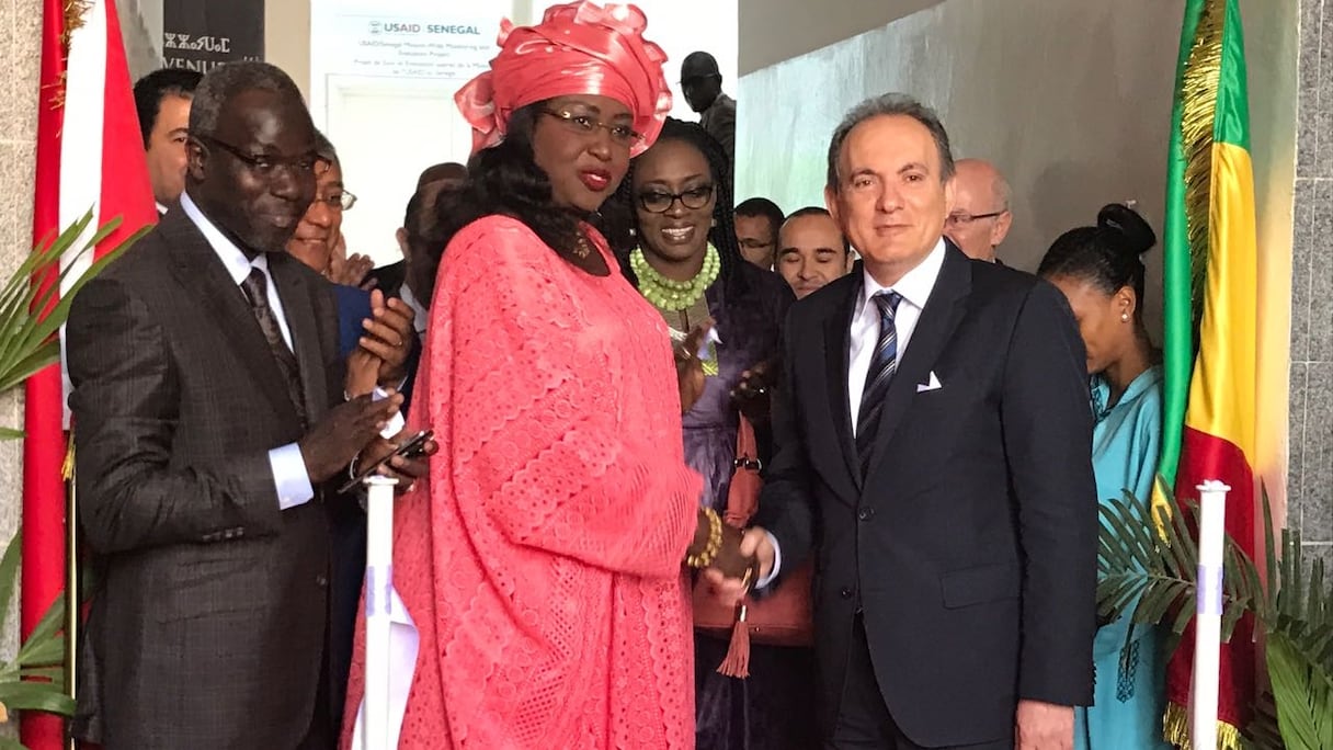 Abdrafie Zouiten, DG de l'ONMT en compagnie de la ministre sénégalaise du Tourisme et des transport aériens Maimouna Ndoye Seck.
