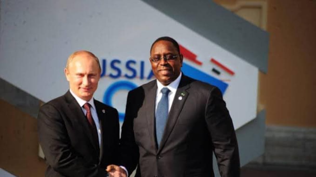 Vladimir Poutine et Macky Sall. 
