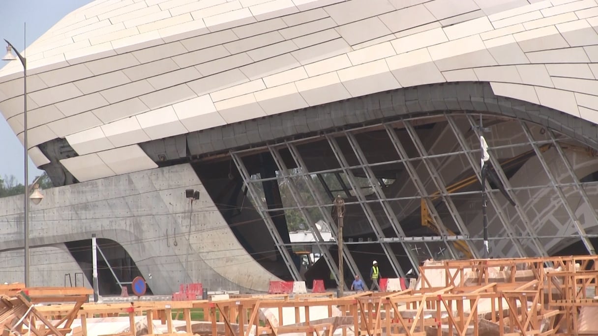 Etats d'avancement des travaux du Grand théâtre Mohammed VI de Rabat.
