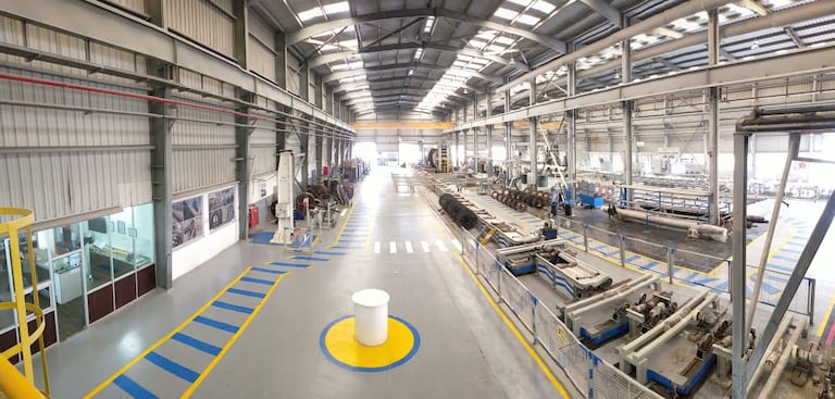 Le hall d'une usine d'Amitech.