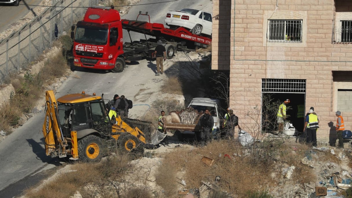 Démolition de maisons palestiniennes au sud d'Al-Qods. 
