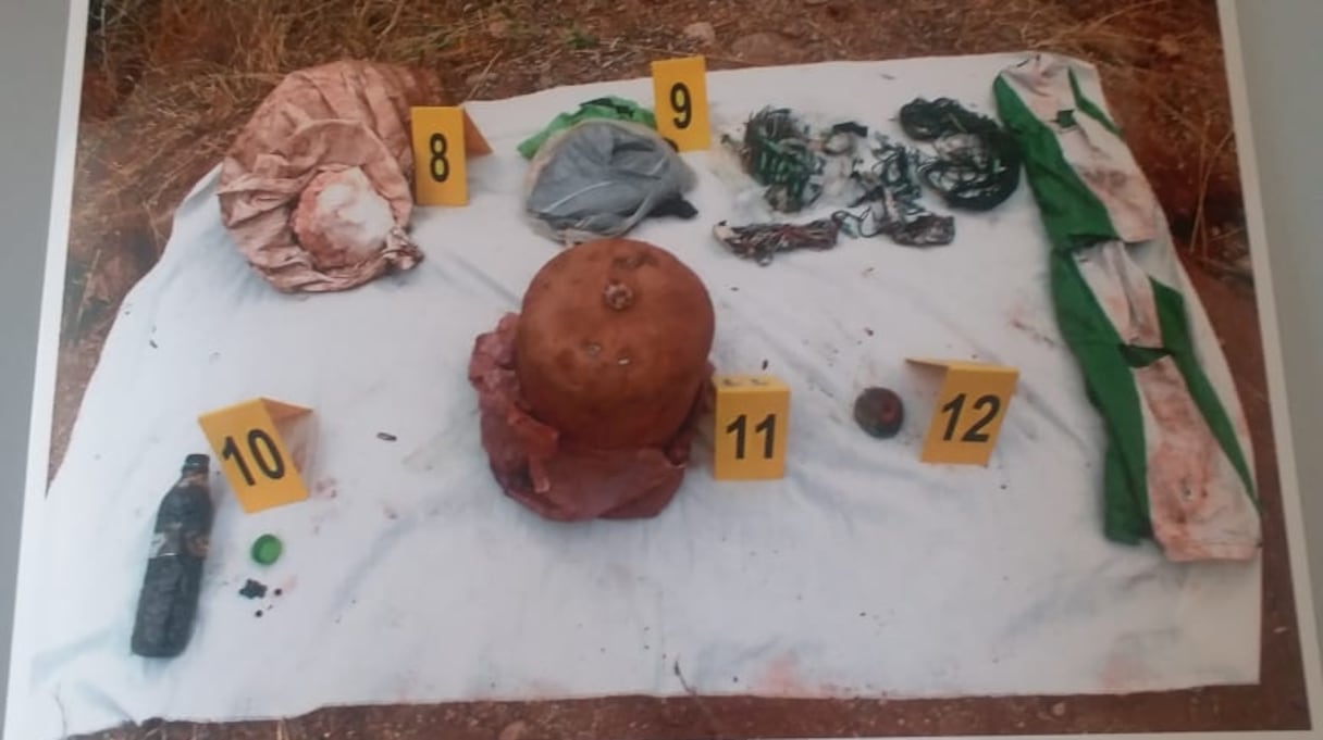 Les substances chimiques découvertes dans les deux caches découvertes à Ourika, près de Marrakech.
