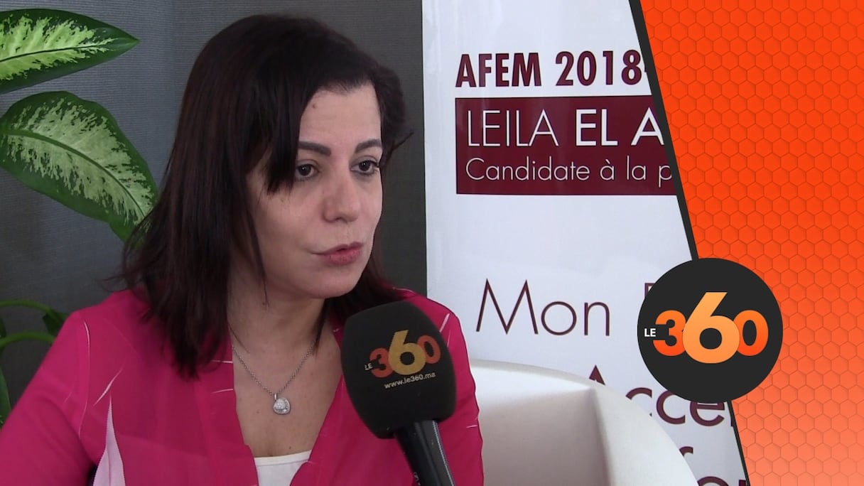 Leila El Andaloussi, candidate à la présidence de l'AFEM
