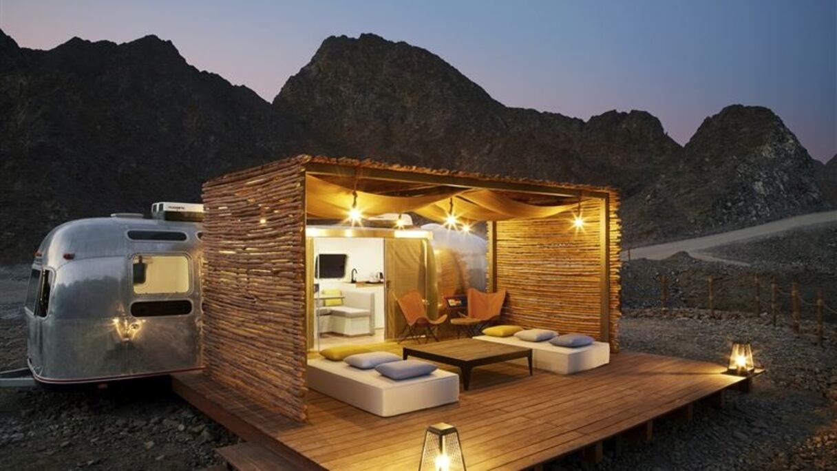 Glamping à Hatta, près de la frontière omanaise.
