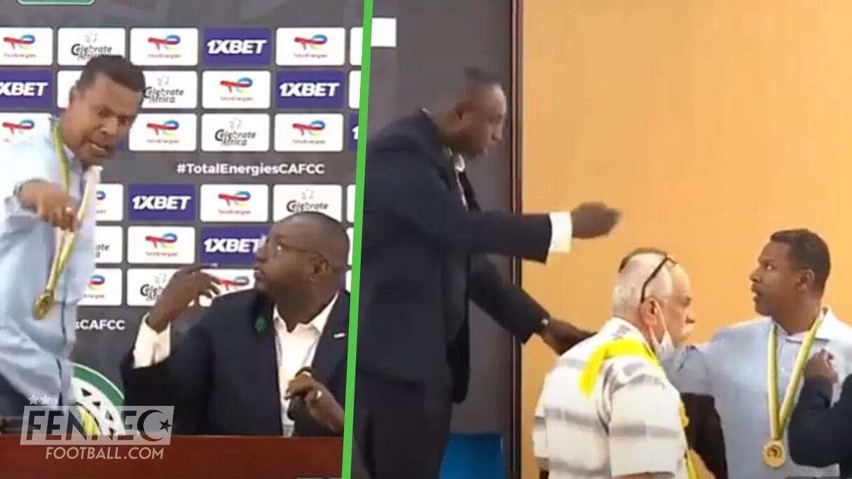 L'entraineur du Raja, Lassaad Chabbi, lors de la coférence de presse à l'issure du match contre la JSK.
