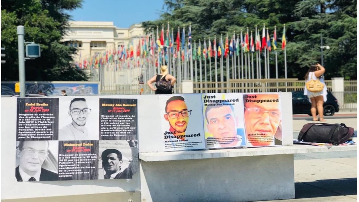 Affiche dénonçant les disparitions à Tindouf
