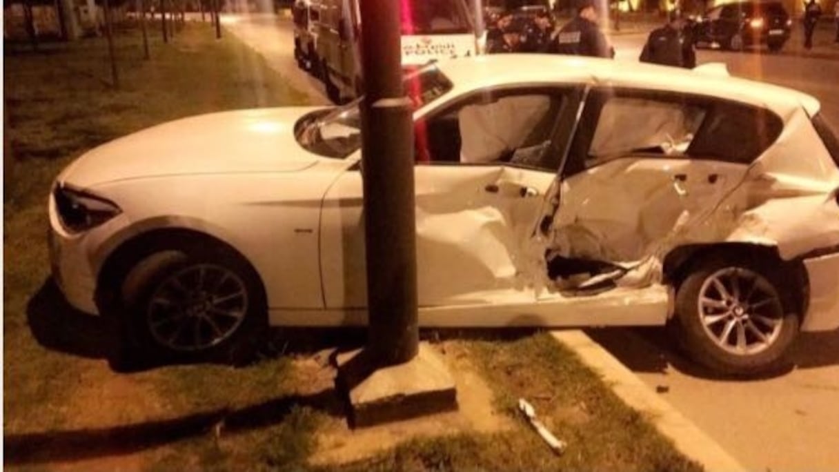 La voiture à l'origine de cet accident mortel.
