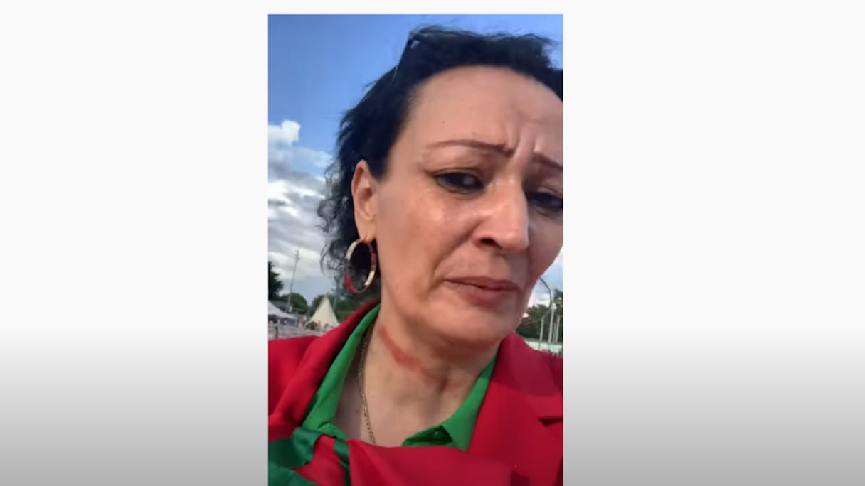 Houda Belkadi El Haloui, la journaliste marocaine agressée par des éléments du Polisario à Genève.
