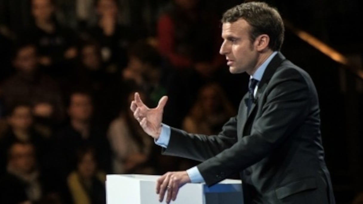 Emmanuel Macron en meeting à Lille le 4 janvier 2017. 
